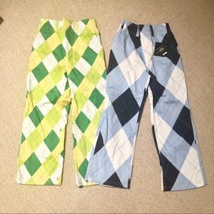 LOUDMOUTH boys argyle golf pants